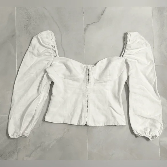 NWOT Wilfred White Muse Linen Blouse - Picture 4 of 9